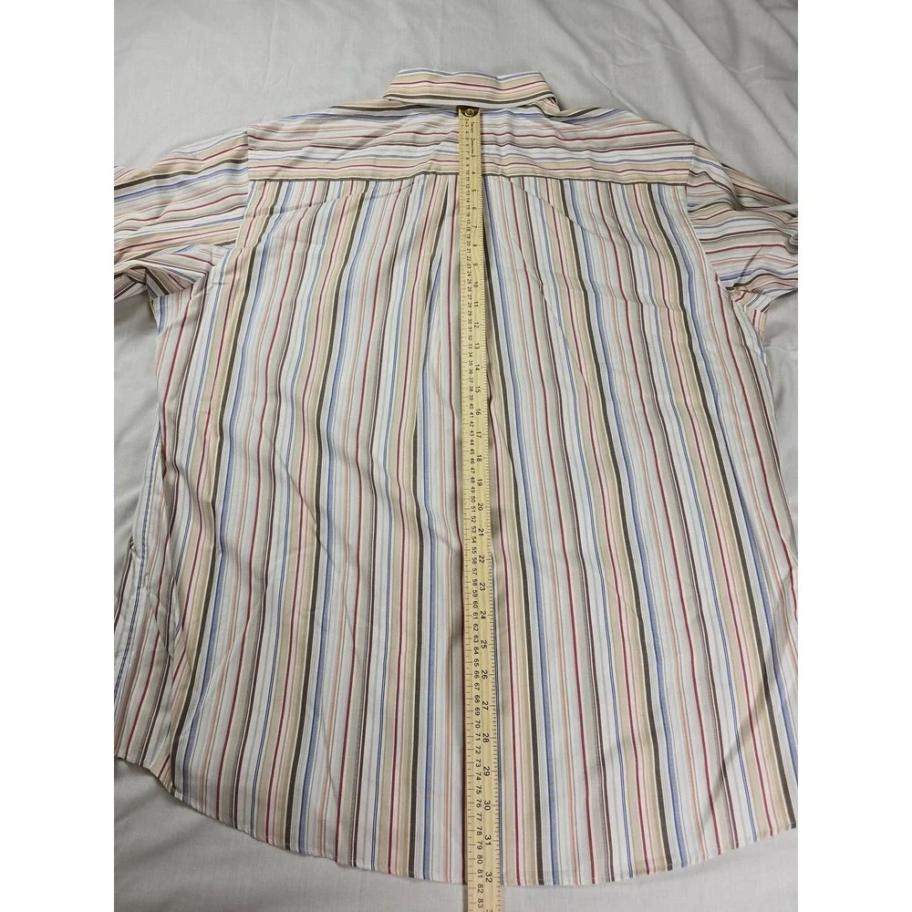 Jos. A. Bank Shirt Mens XL‎ Multicolor Stripe Traveler's Collection Long Sleeve